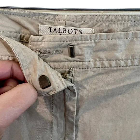 Talbots Chino Beige Khaki Plus Size 18 Cotton Spandex Blend Capri Length Casual - Picture 6 of 6